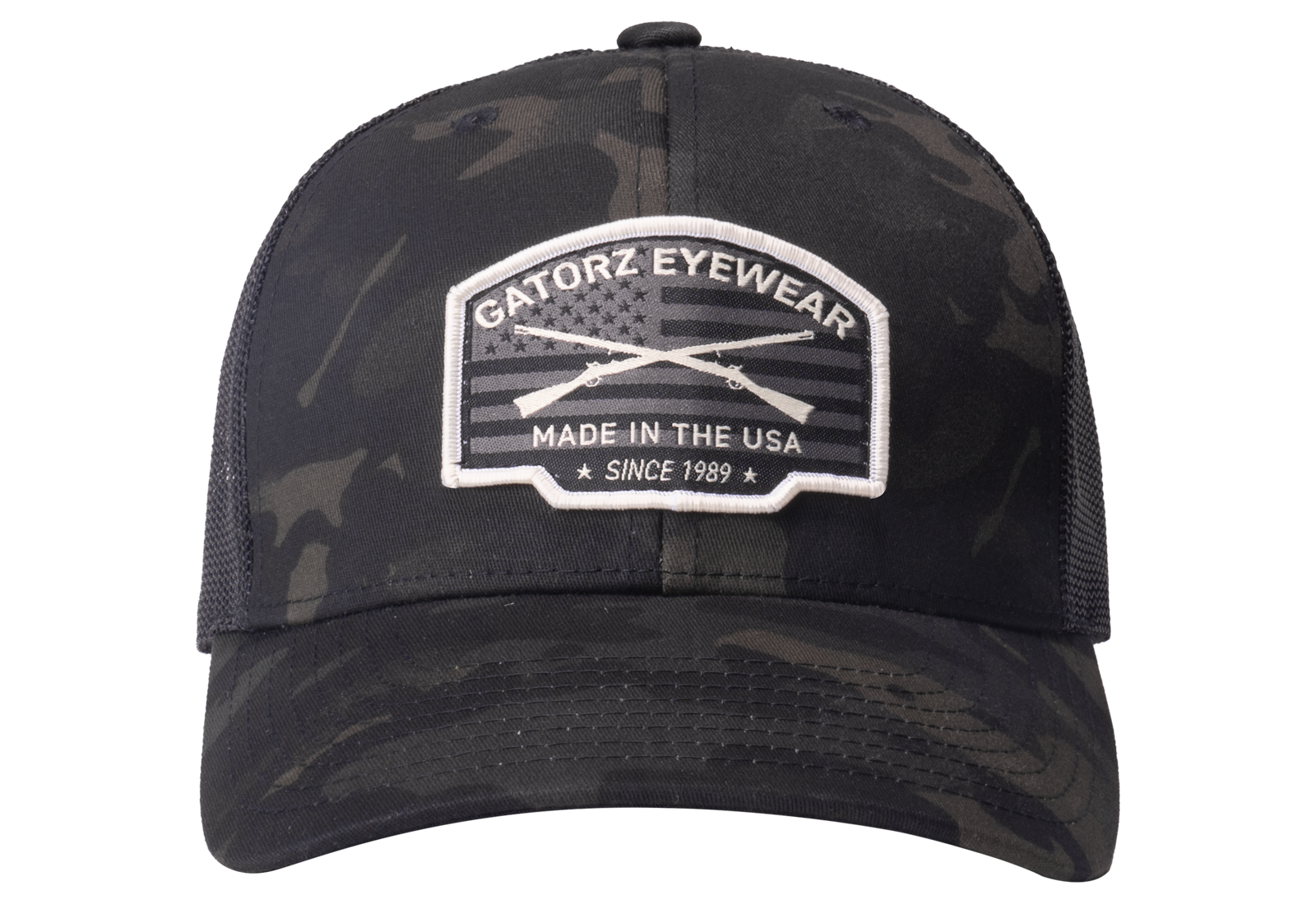 Gatorz Snapback Hat, Multicam, Black, Woven Double Guns